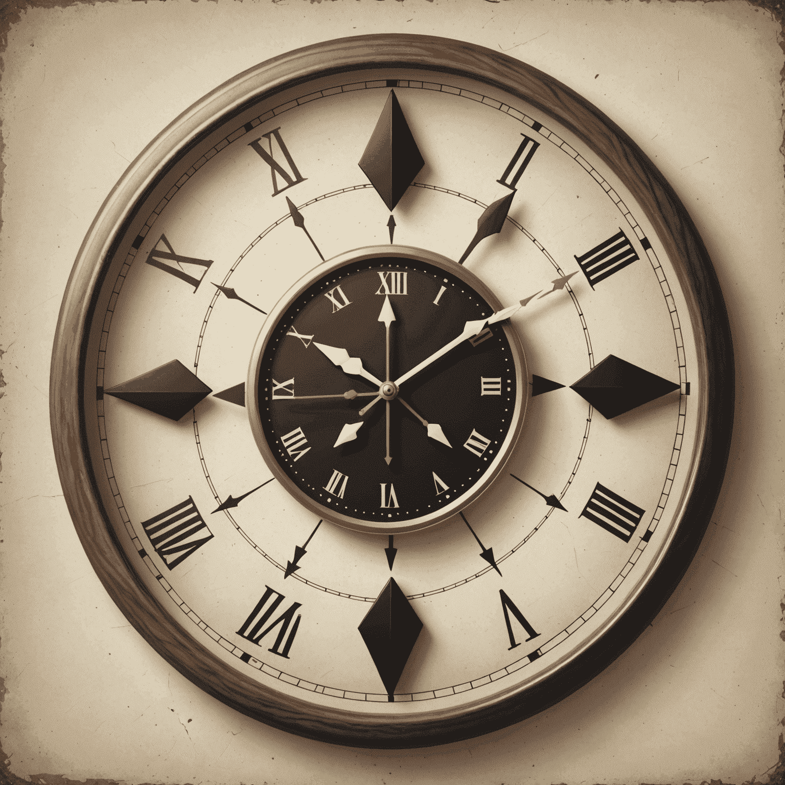 A clock with arrows pointing to various tasks, symbolizing effective time management techniques